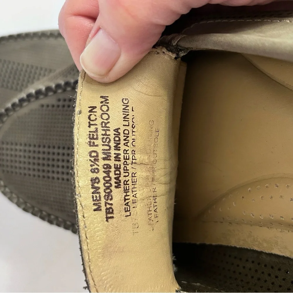 Tommy Bahama Felton Loafer Nubuck Perforated Slip-On Shoes Mushroom Size 8.5D